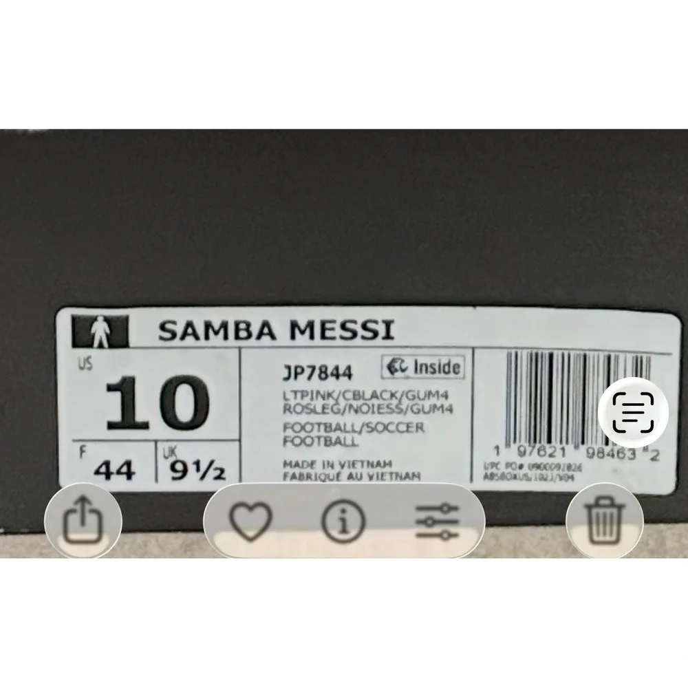 Adidas Samba Messi Inter Miami CF Pink Black Gum JP7844 Mens 10